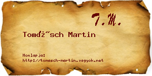 Tomásch Martin névjegykártya