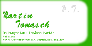 martin tomasch business card